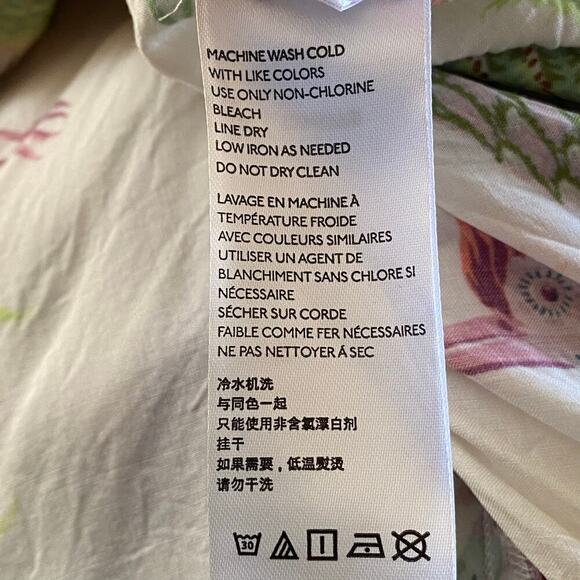 ANTHROPOLOGIE Analise Floral Bird Handkerchief Sleeveless Midi Dress, Size 12 - Picture 15 of 16